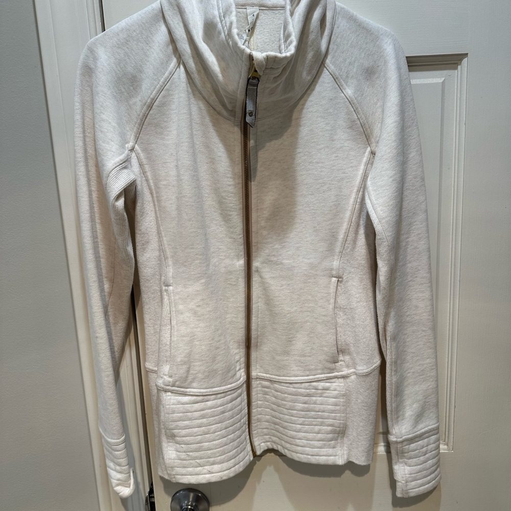 Lululemon cream Zip-Up sweatshirt